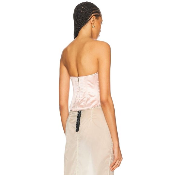 LoveShackFancy Lucarelli Top in Pink Pearl 2 New Womens Corset Strapless - Picture 2 of 14